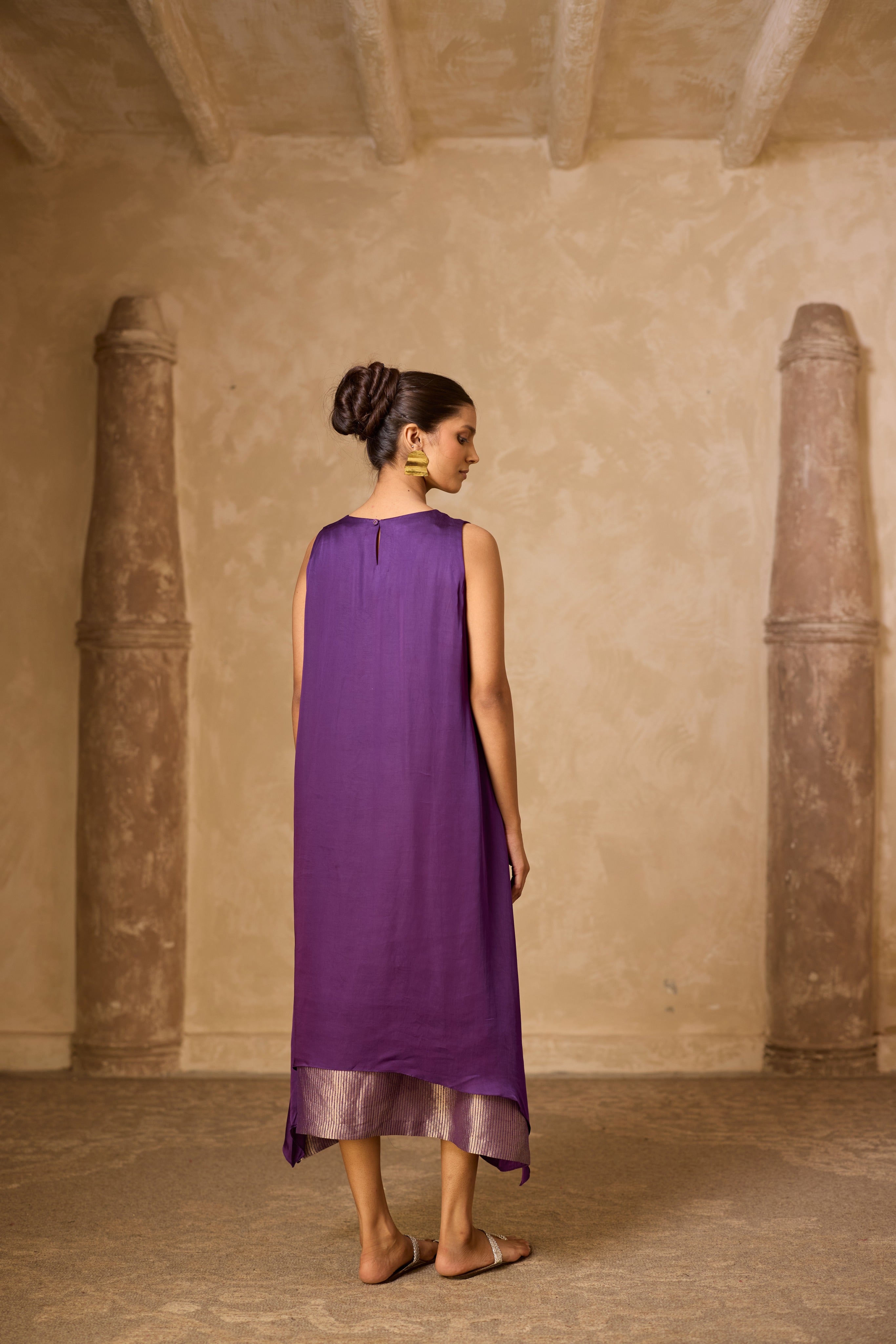 CHAMELI DRESS - PURPLE (SLEEVLESS)