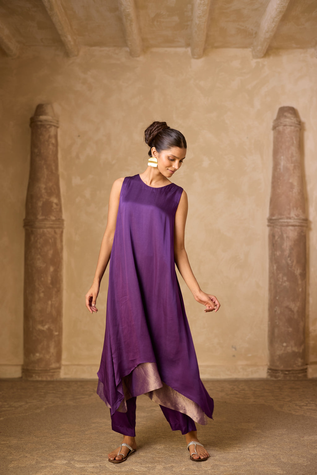 CHAMELI DRESS SET PURPLE