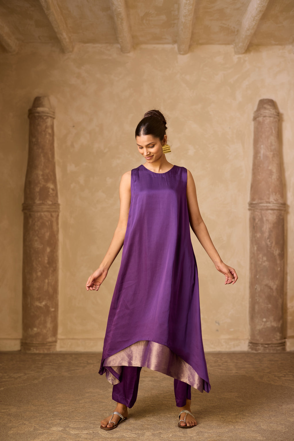 CHAMELI DRESS SET PURPLE