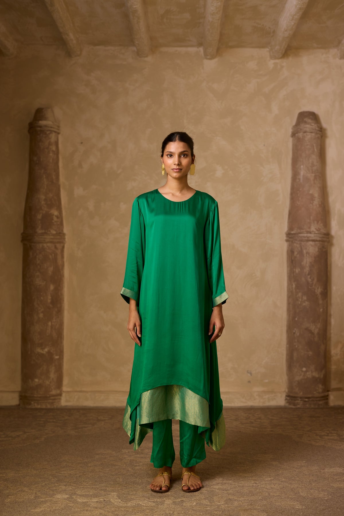 CHAMELI DRESS GREEN (SET OF TWO PCS)
