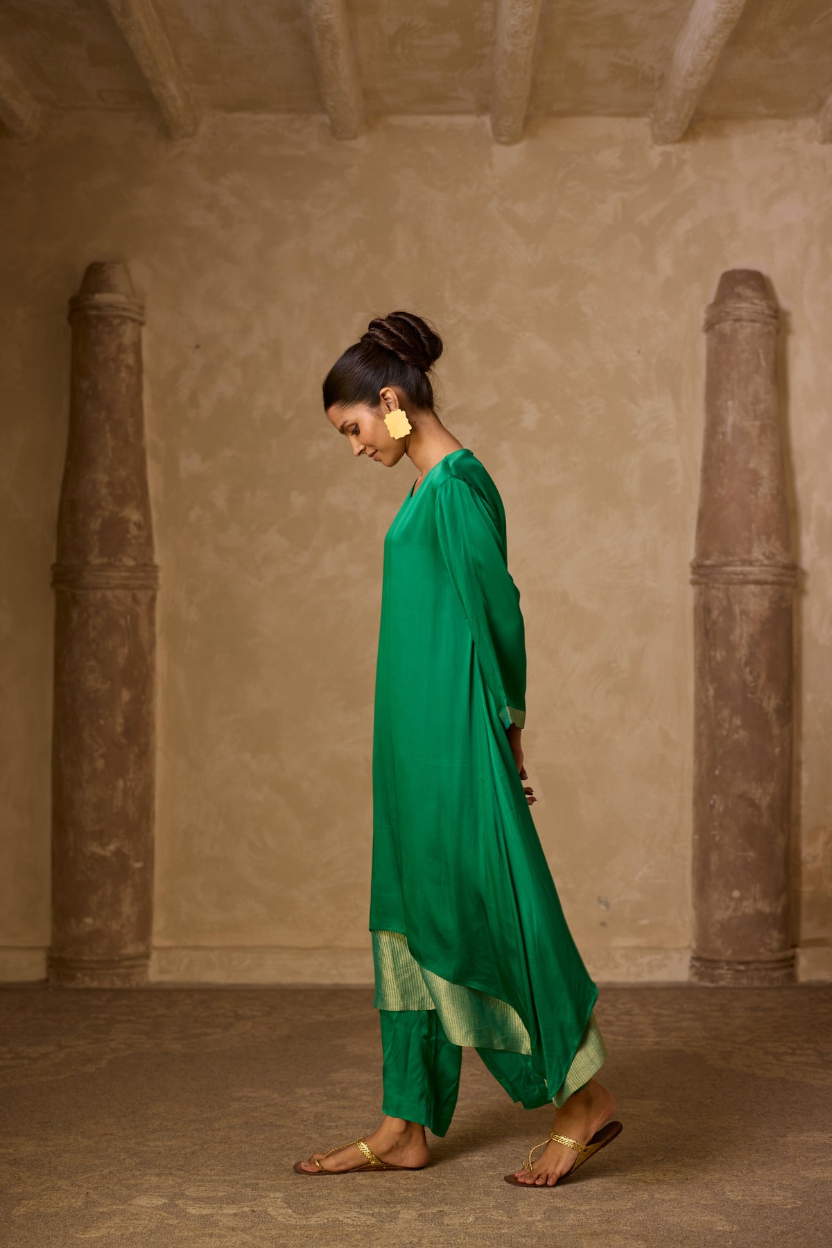 CHAMELI DRESS GREEN (SET OF TWO PCS)