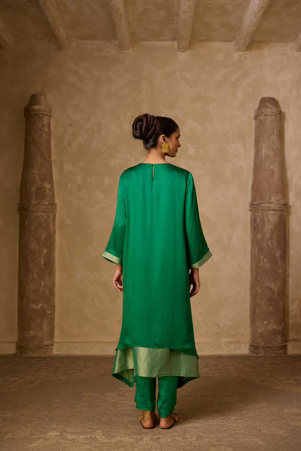 CHAMELI DRESS GREEN (SET OF TWO PCS)