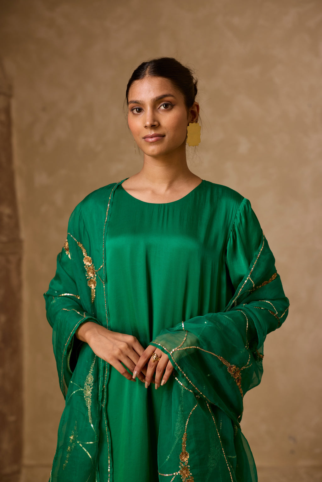 CHAMELI DRESS GREEN (SET OF TWO PCS)