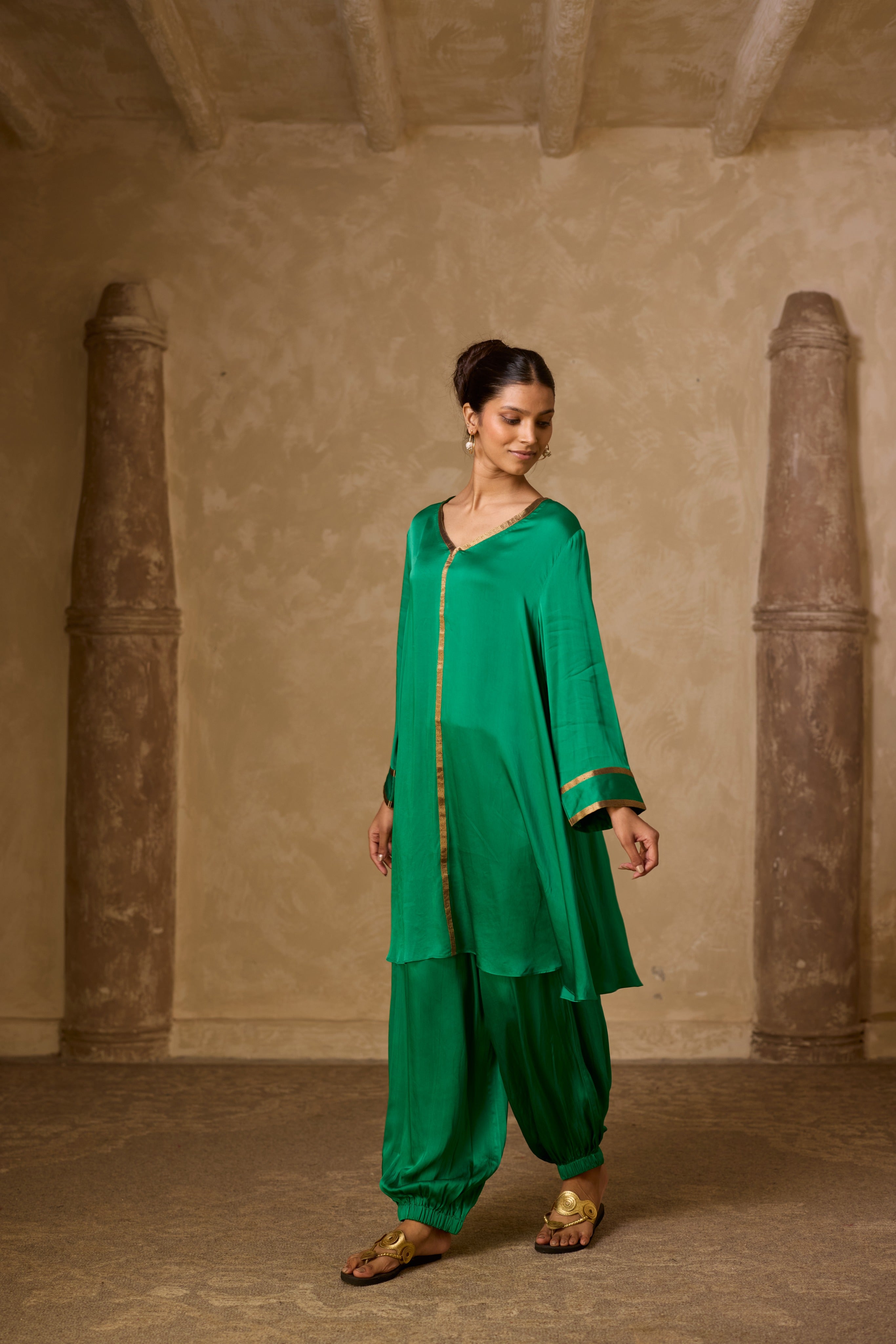 AZRA KURTA SET GREEN