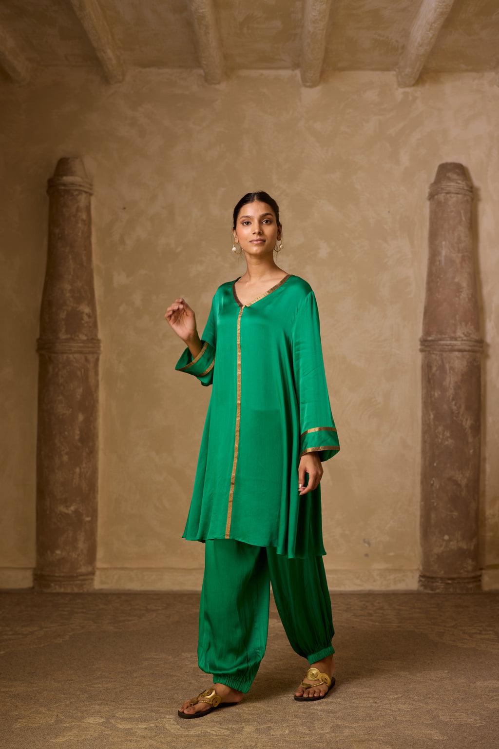 AZRA KURTA SET GREEN