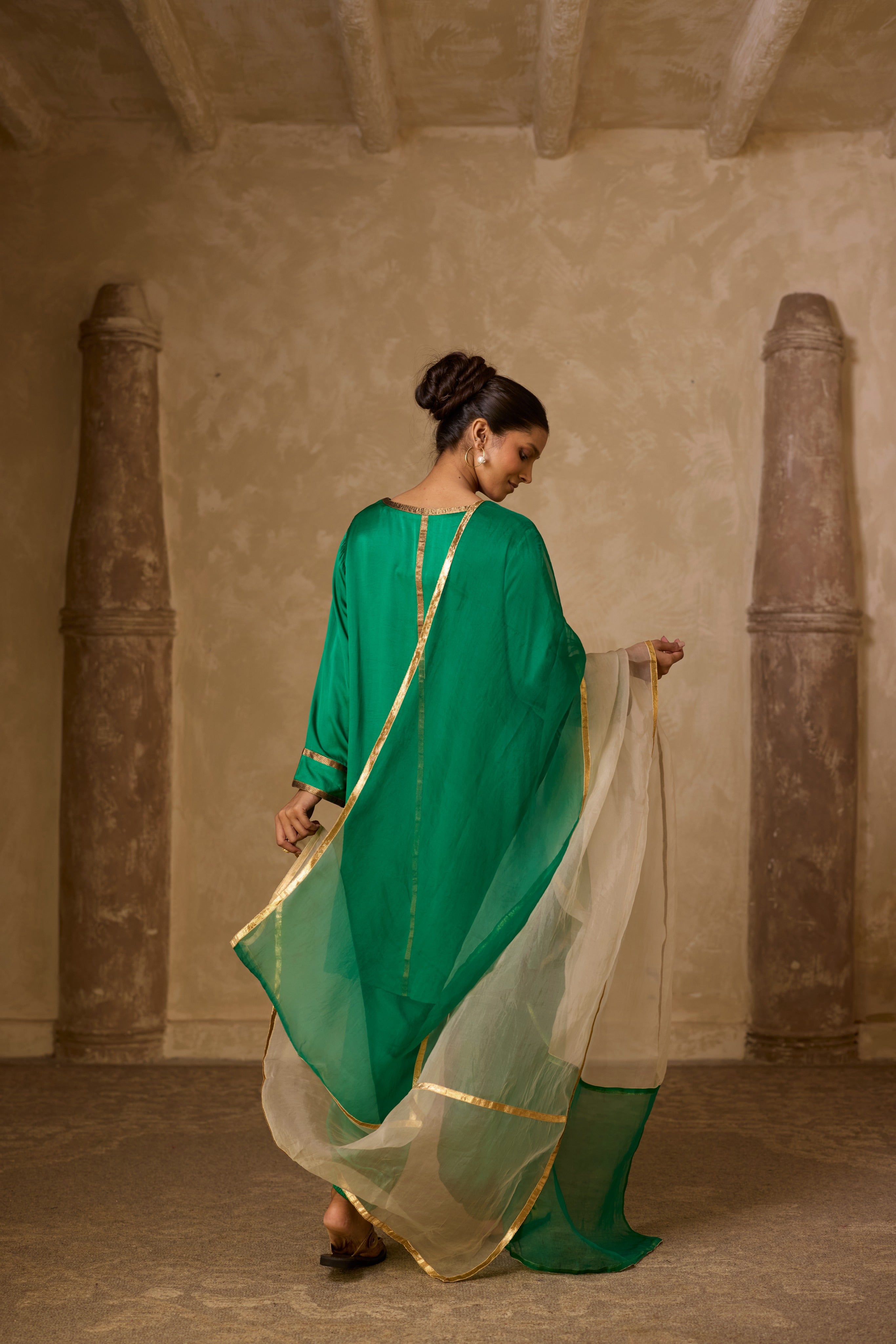 AZRA KURTA SET GREEN