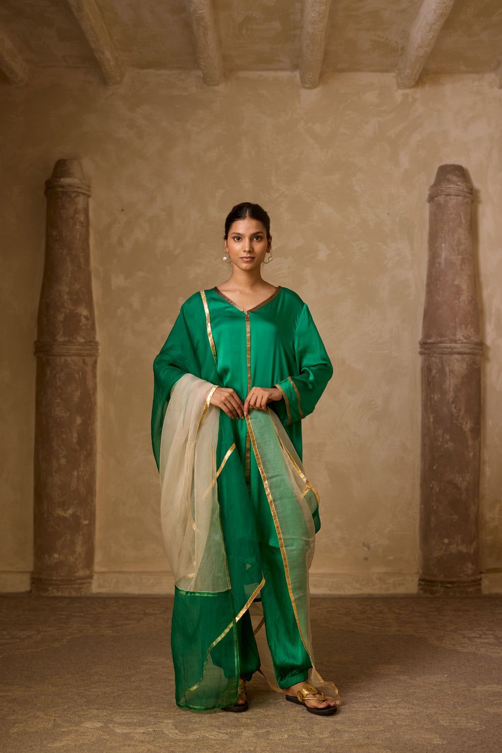 AZRA KURTA SET GREEN