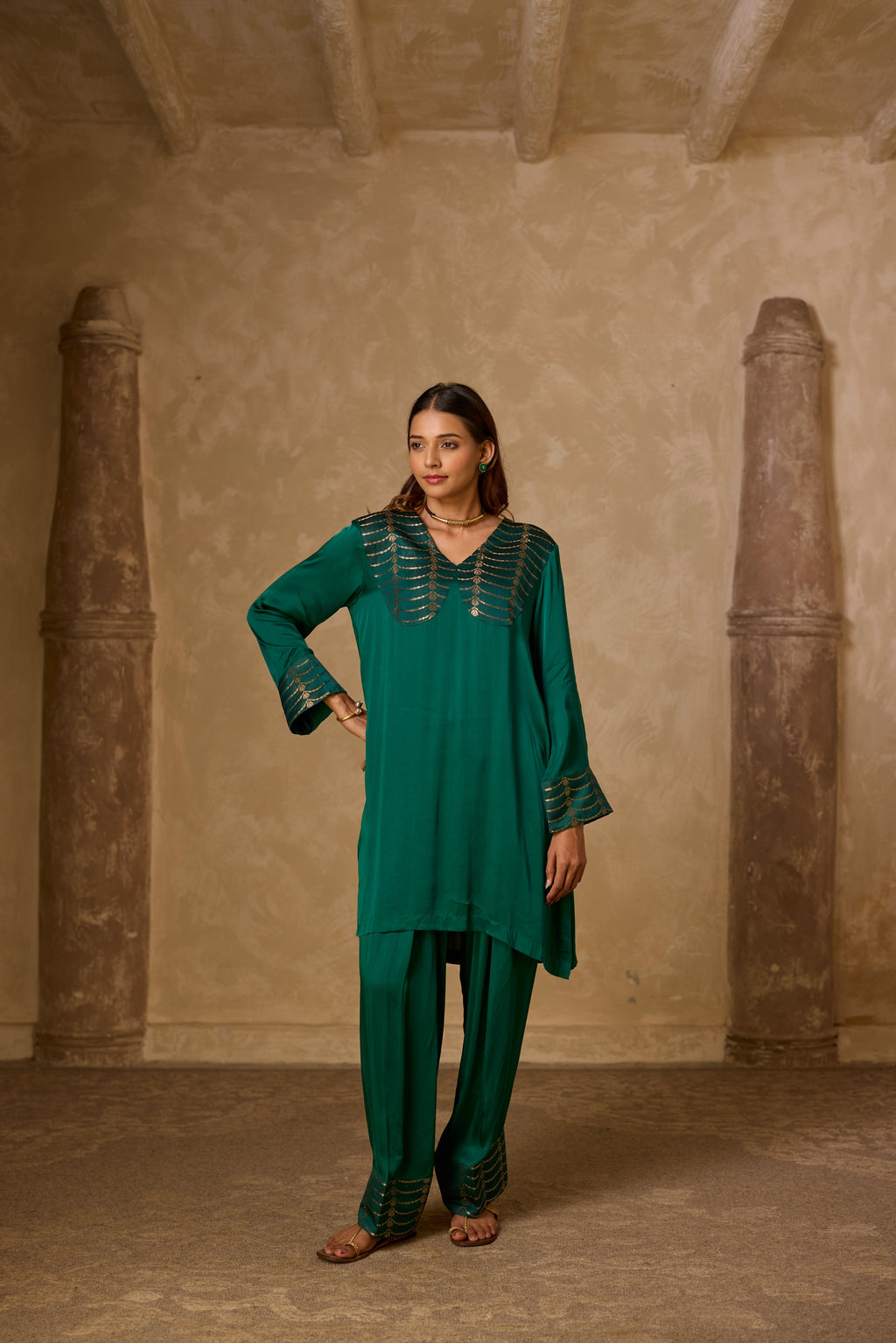 NAAZ FARSHI SET GREEN