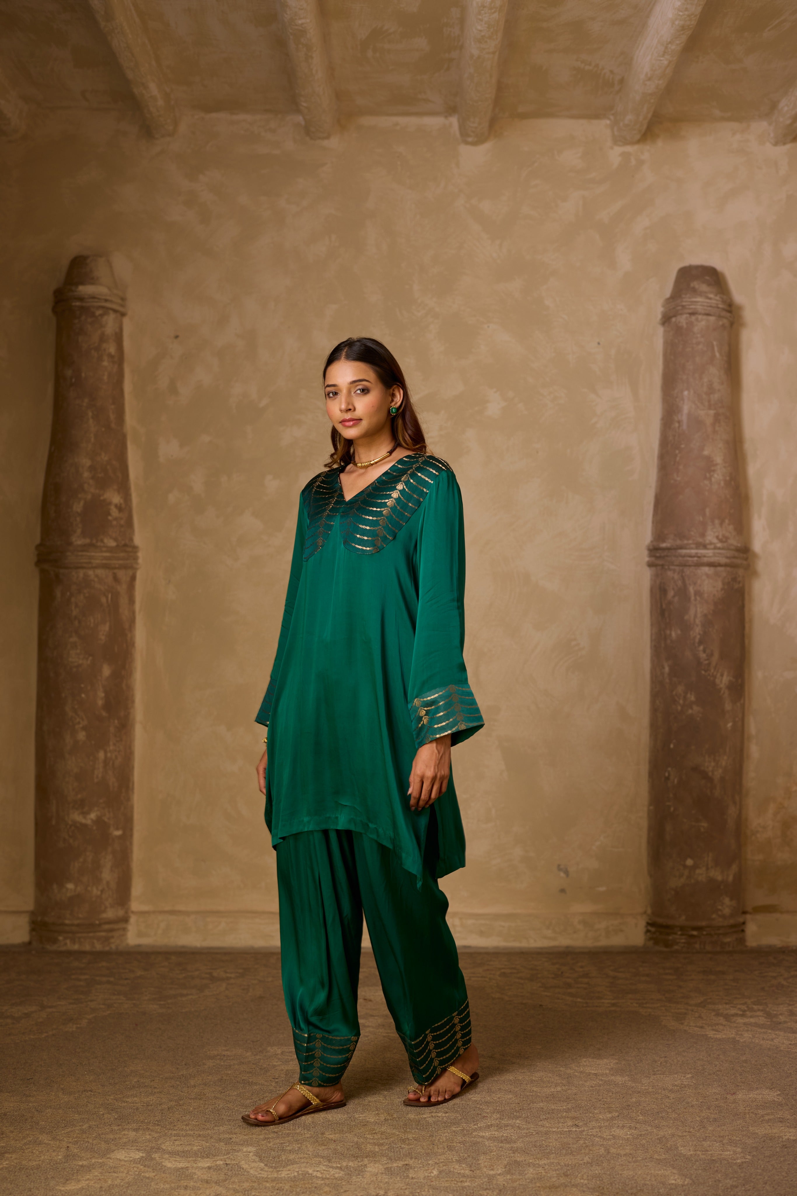NAAZ FARSHI SET GREEN