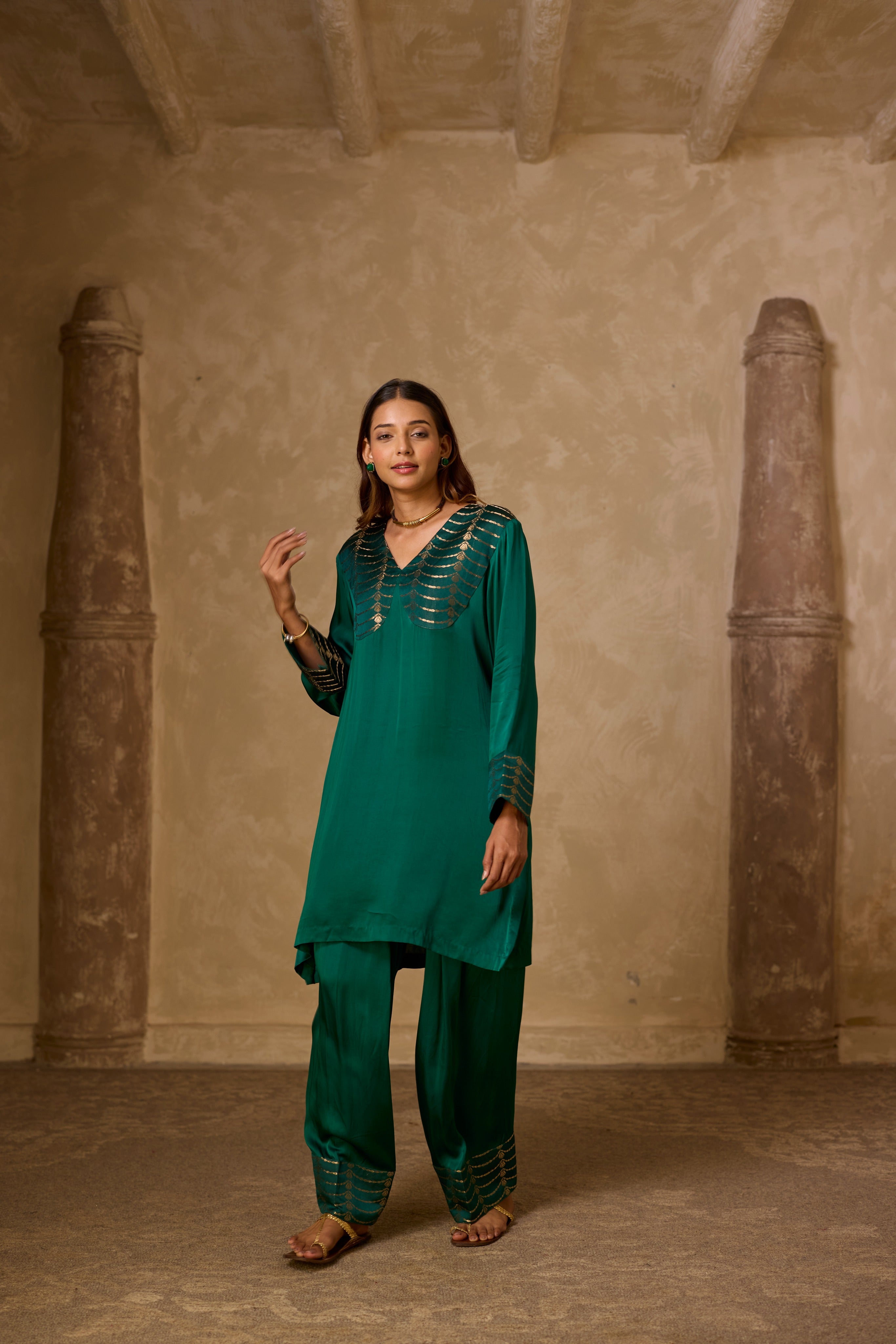 NAAZ FARSHI SET GREEN