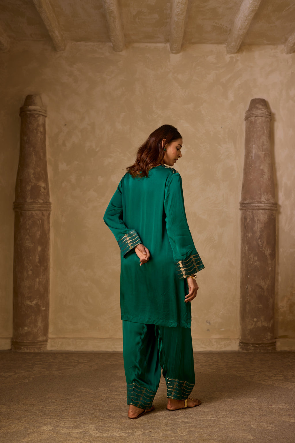 NAAZ FARSHI SET GREEN
