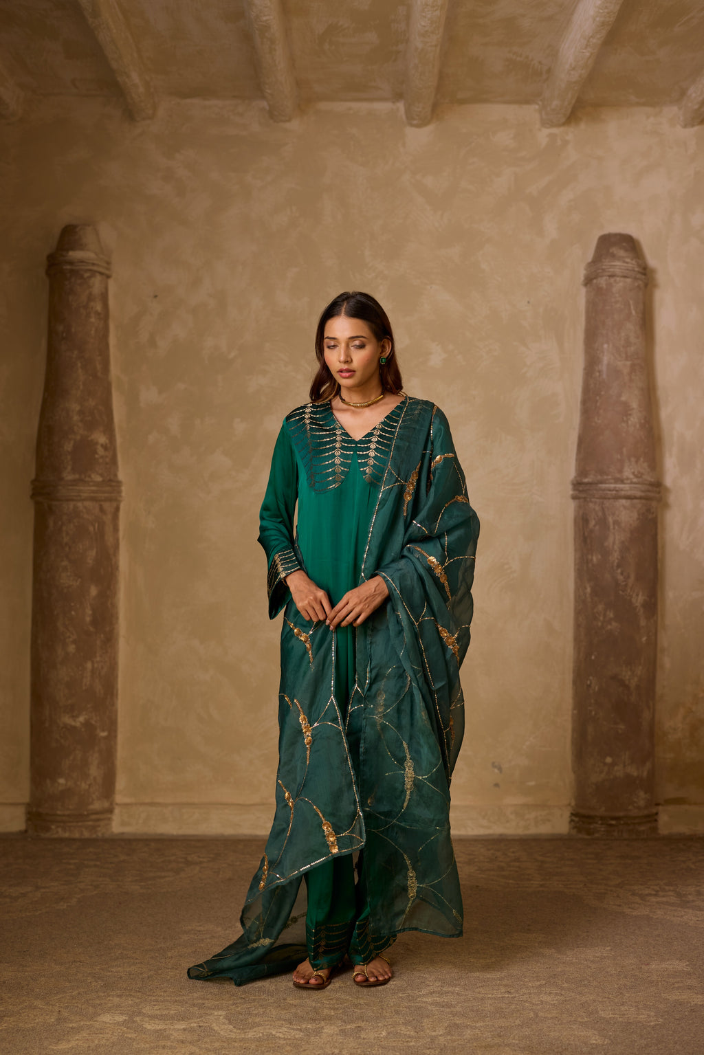 NAAZ FARSHI SET GREEN