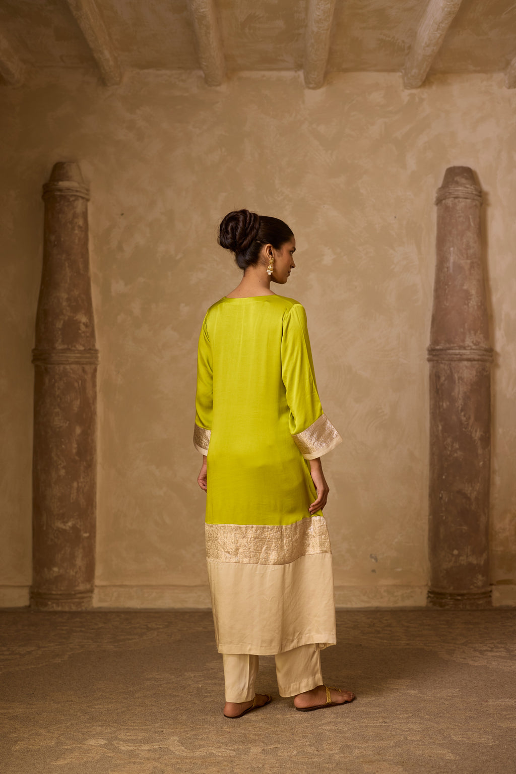 HEENA KAFTAN SET LIME