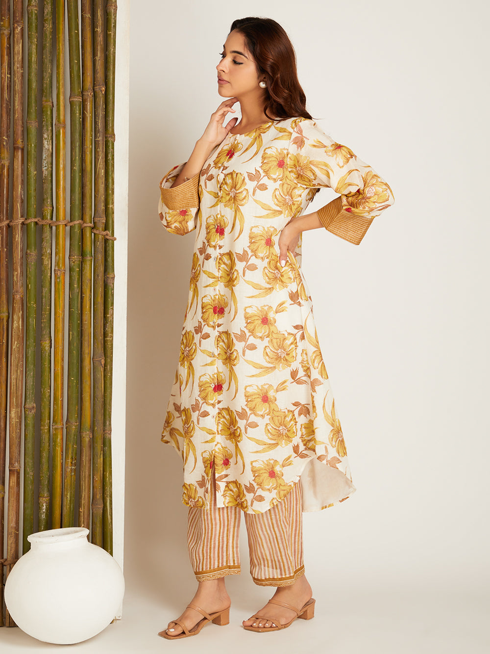 LINEN CO-ORD SET  YELLOW