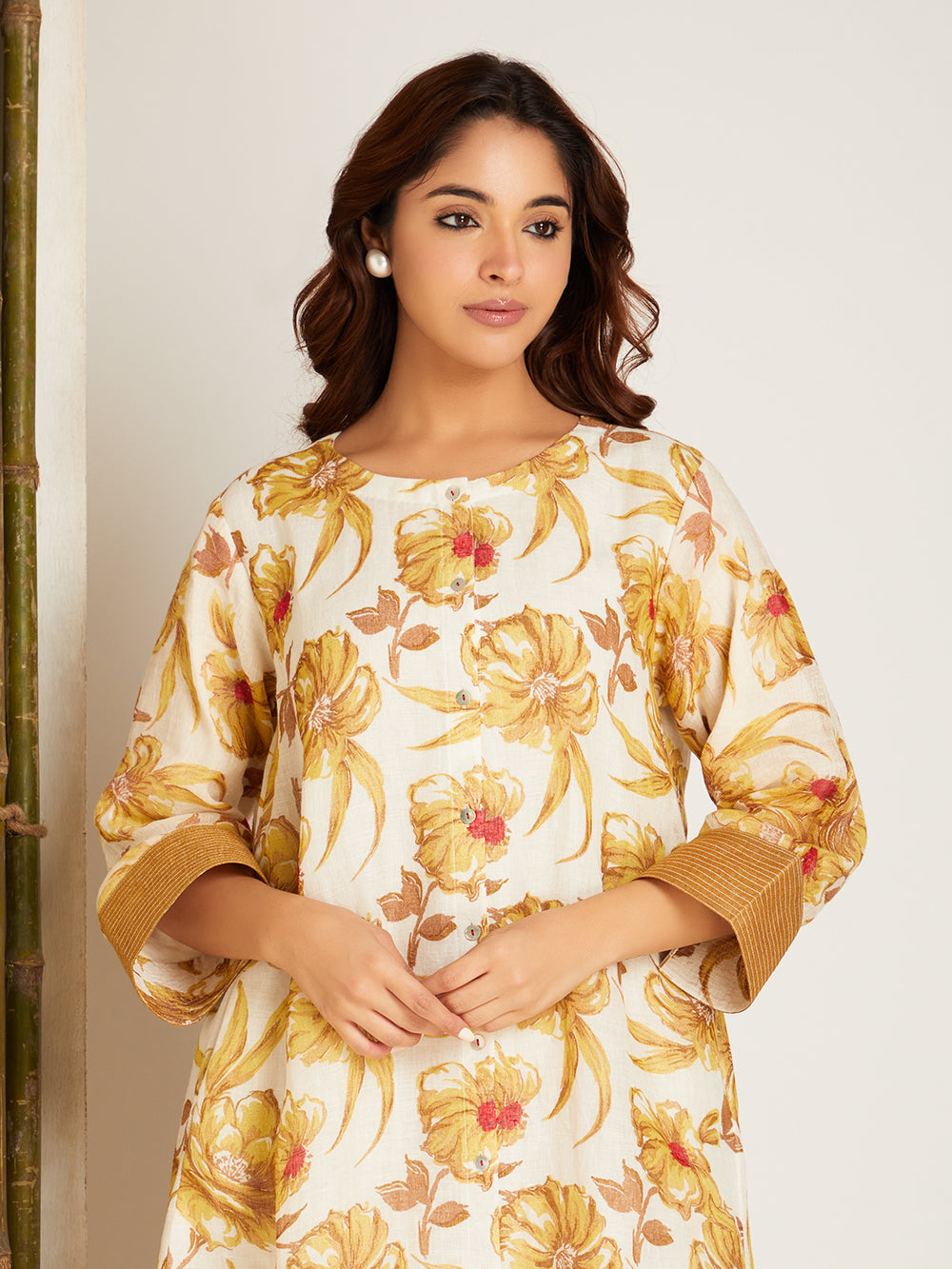 LINEN CO-ORD SET  YELLOW