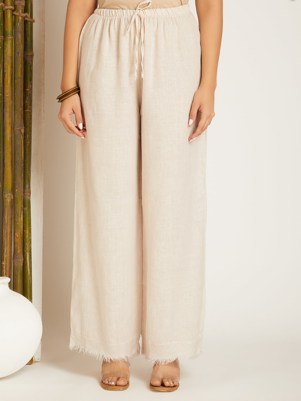 LINEN CO-ORD SET LIGHT BEIGE