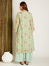 LINEN KURTA SET MINT GREEN