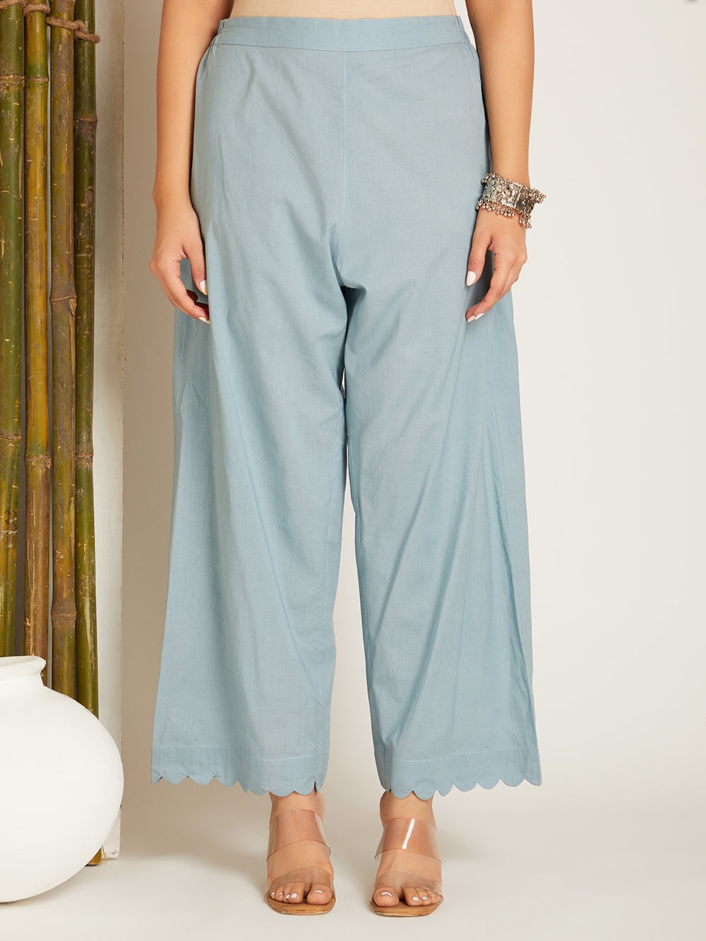 LINEN KURTA SET SAGE