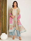 LINEN KURTA SET SAGE