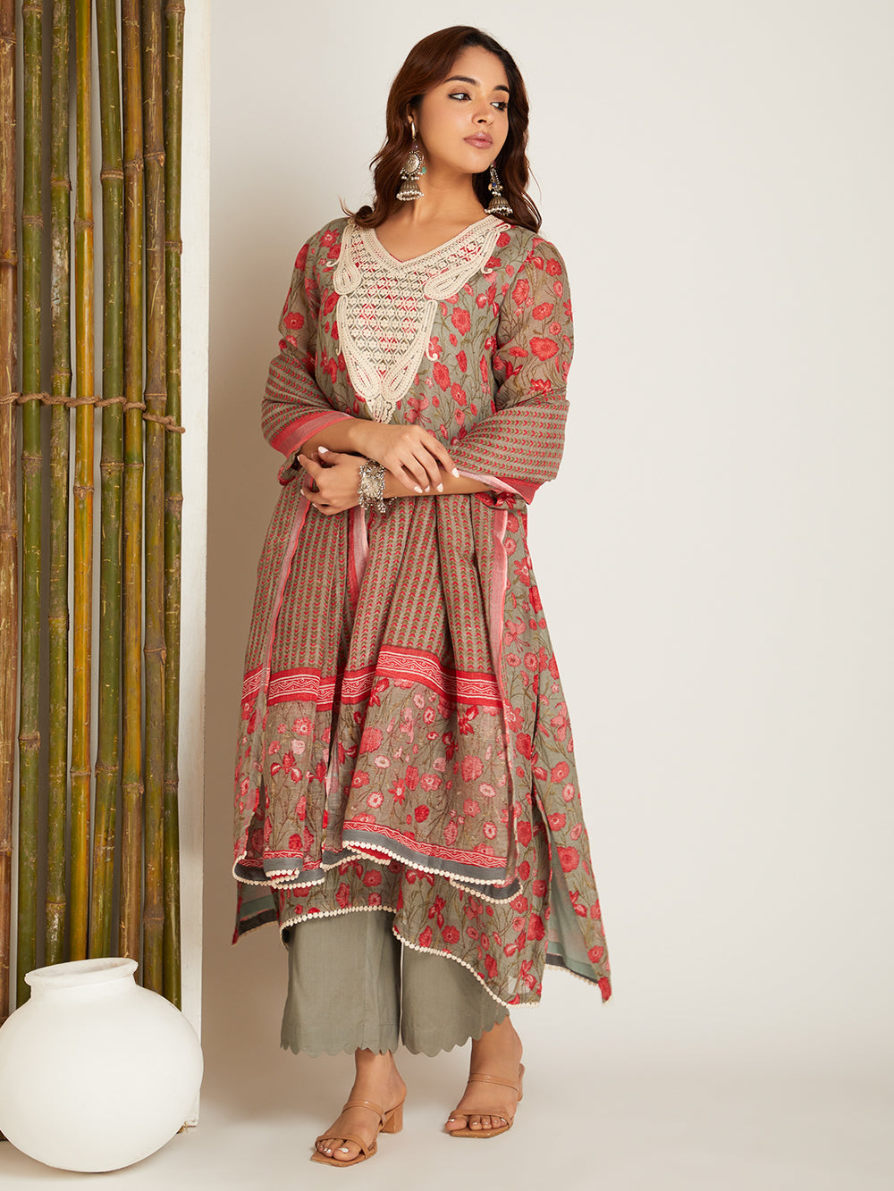 LINEN KURTA SET