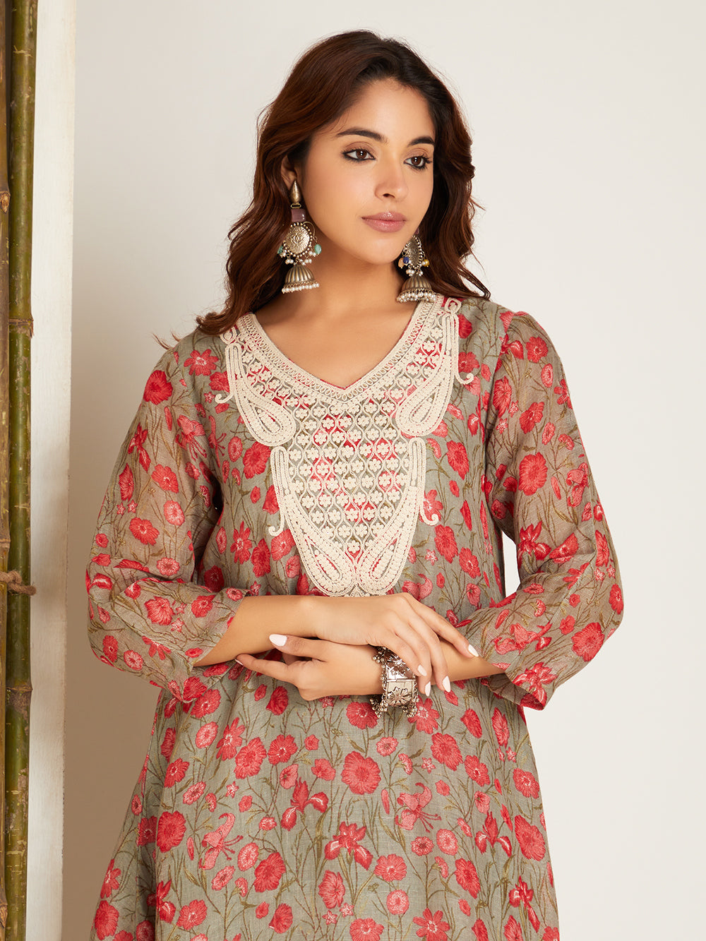 LINEN KURTA SET