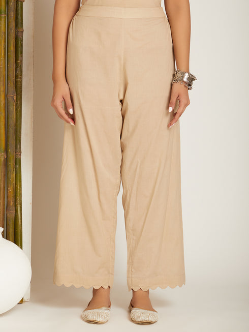 JAMDANI KURTA SET BEIGE