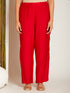 SATIN KURTA SET RED
