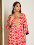 SATIN KURTA SET RED