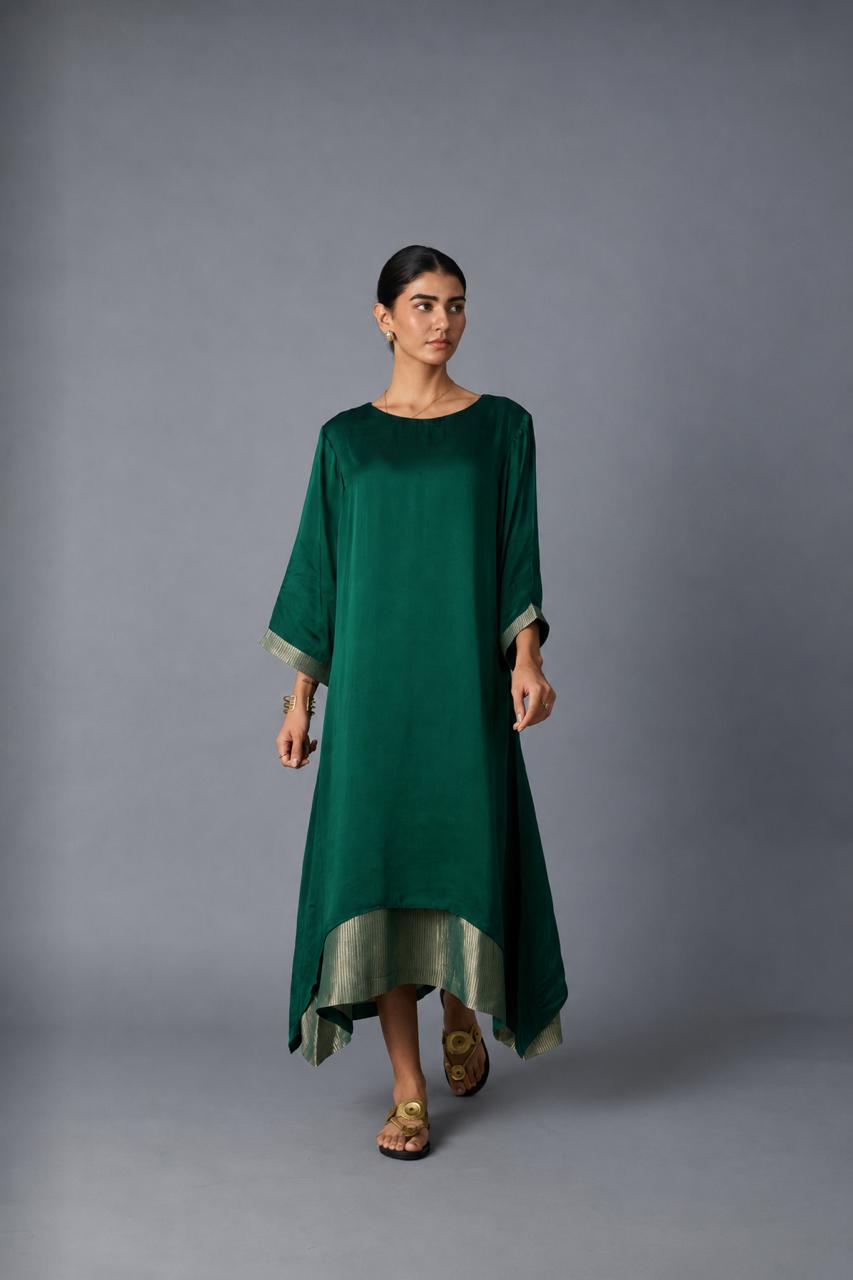 CHAMELI DRESS WITH SLEEVE GREEN