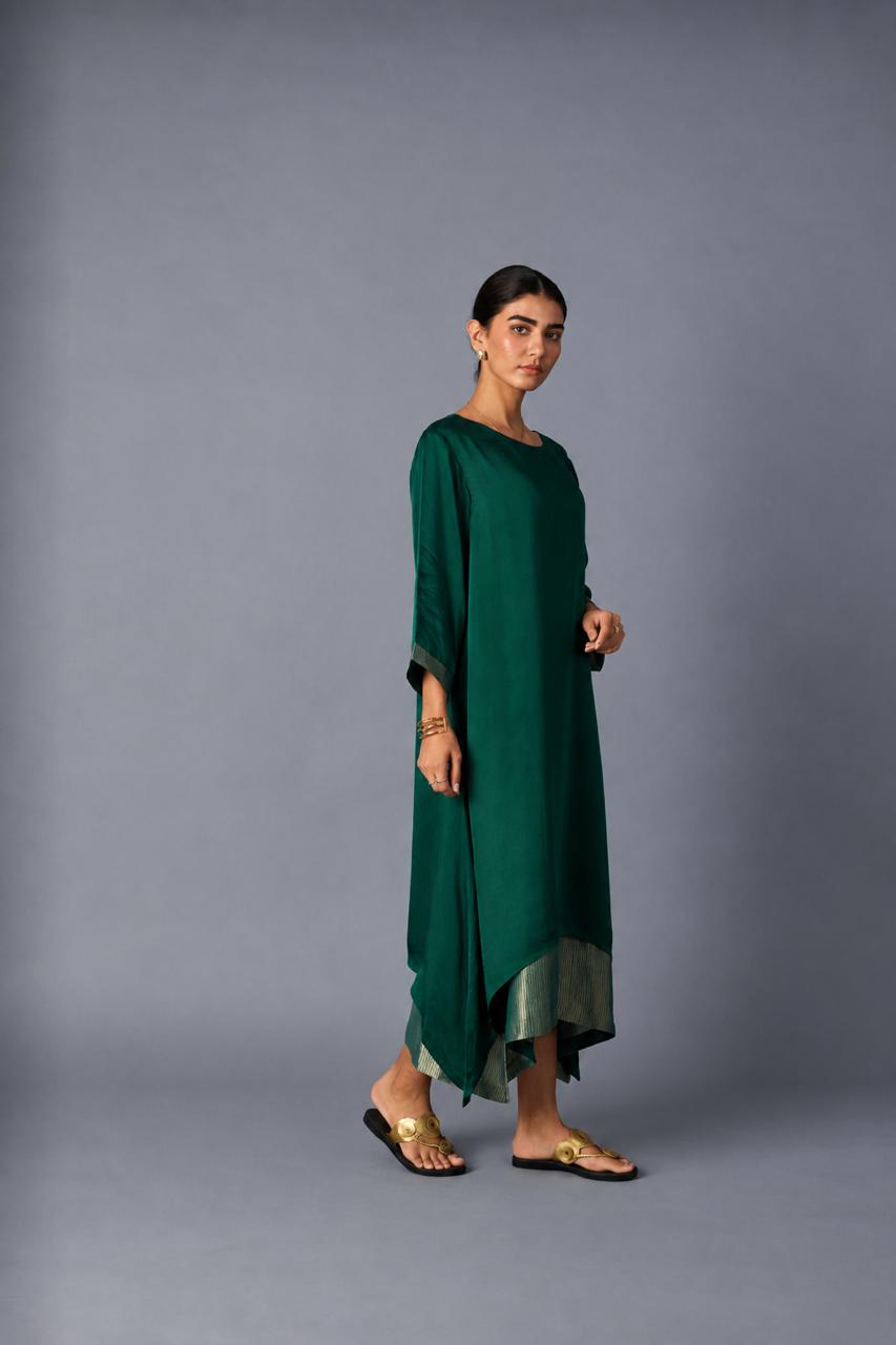 CHAMELI DRESS WITH SLEEVE GREEN