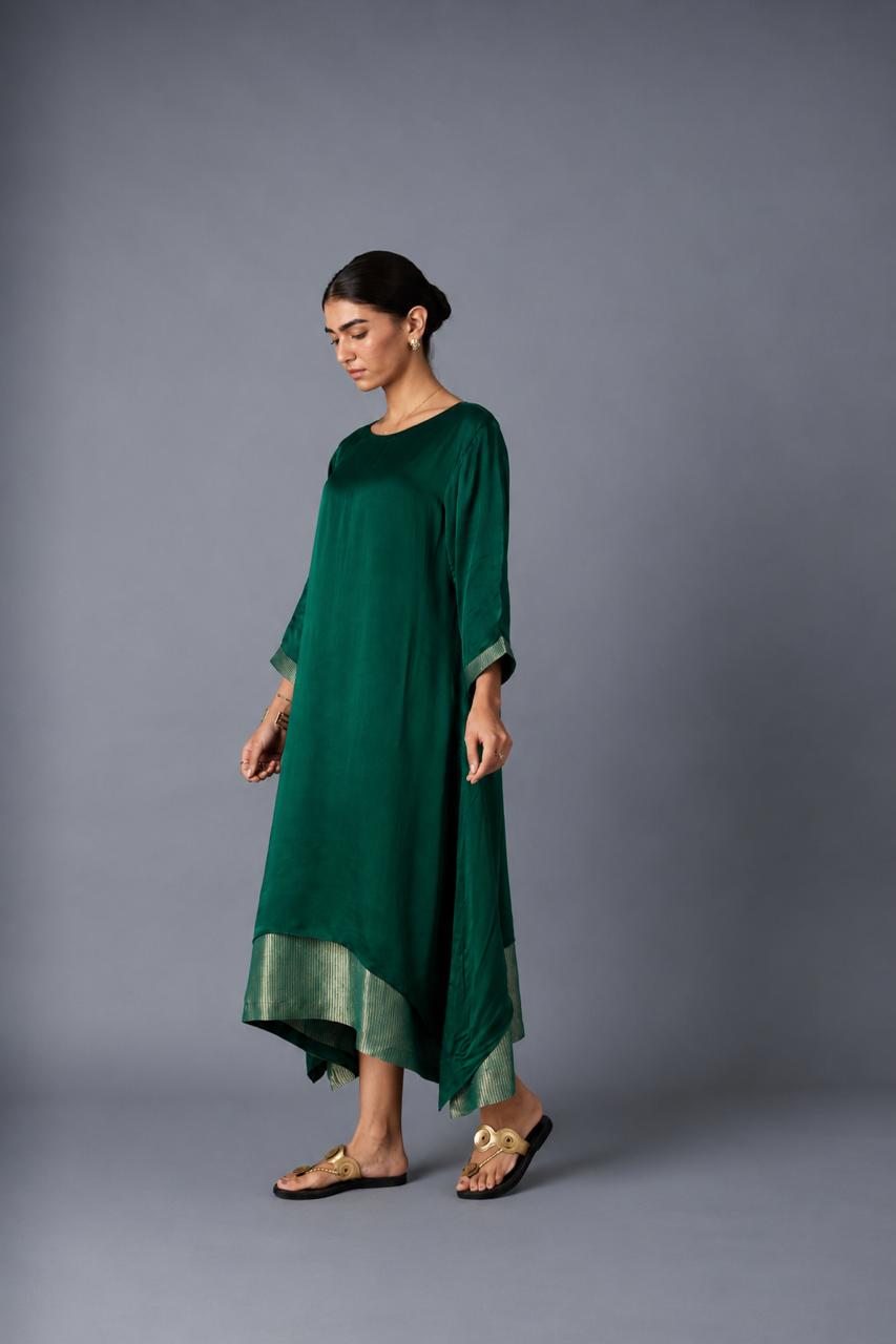 CHAMELI DRESS WITH SLEEVE GREEN