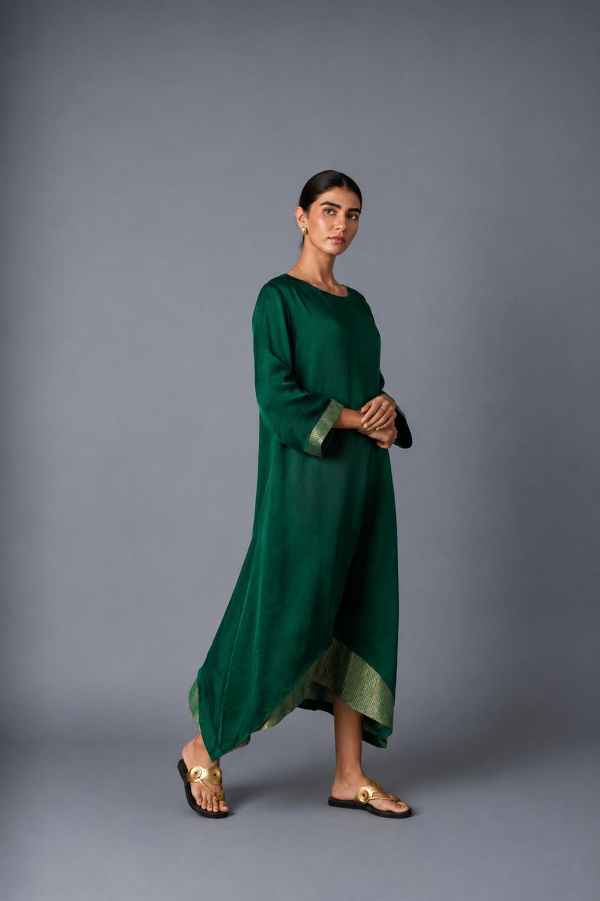 CHAMELI DRESS WITH SLEEVE GREEN