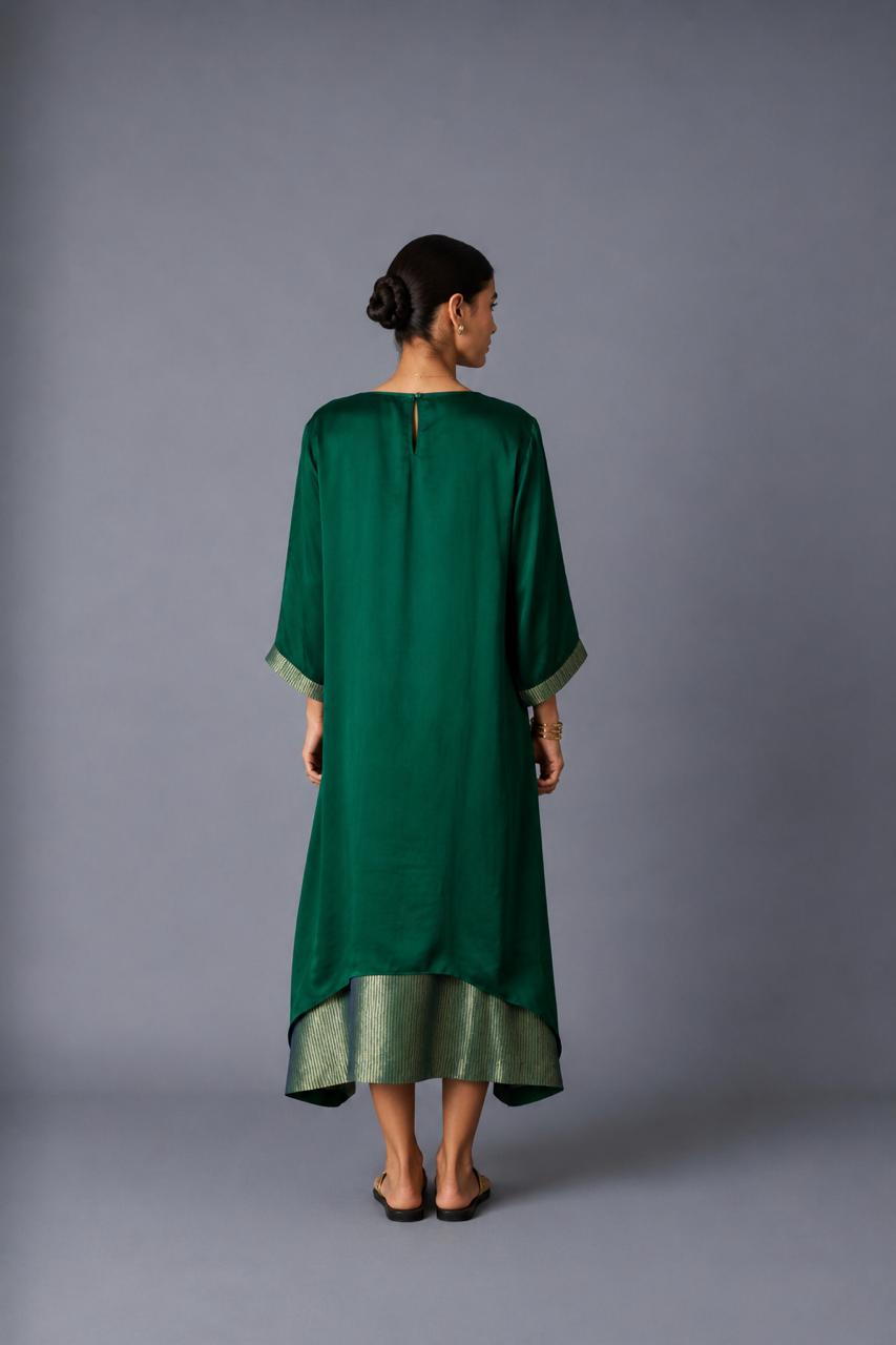 CHAMELI DRESS WITH SLEEVE GREEN