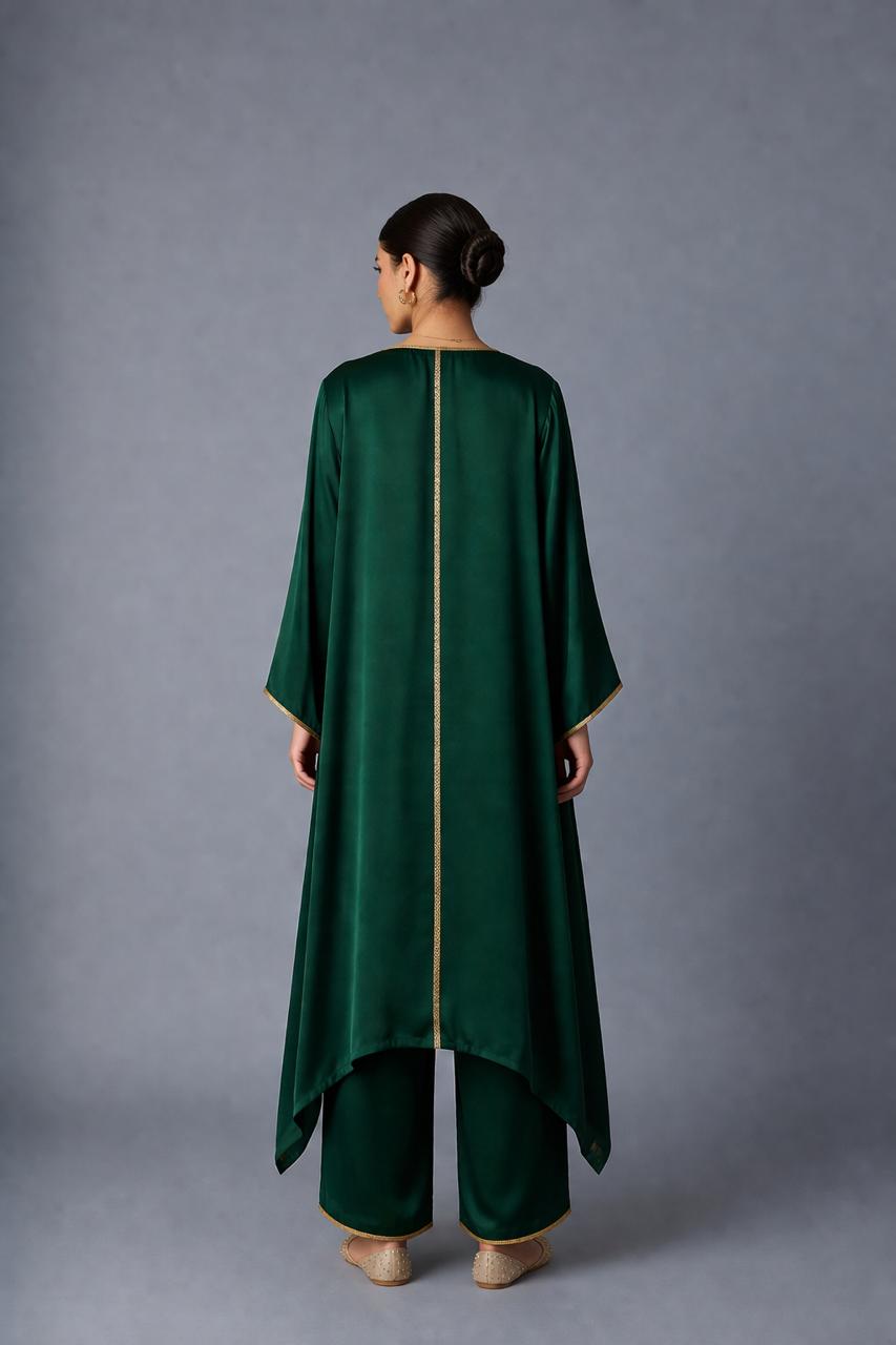 FIROZA KURTA SET - GREEN (SET OF 3PCS)