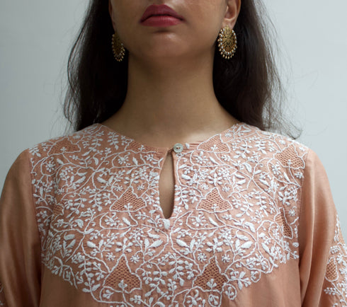 ROSE ASYMMETRICAL KURTA