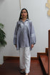 COLLARED SHORT KURTA - BLUE