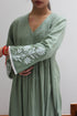 PINTUCKS BACK YOKE KURTA - GREEN