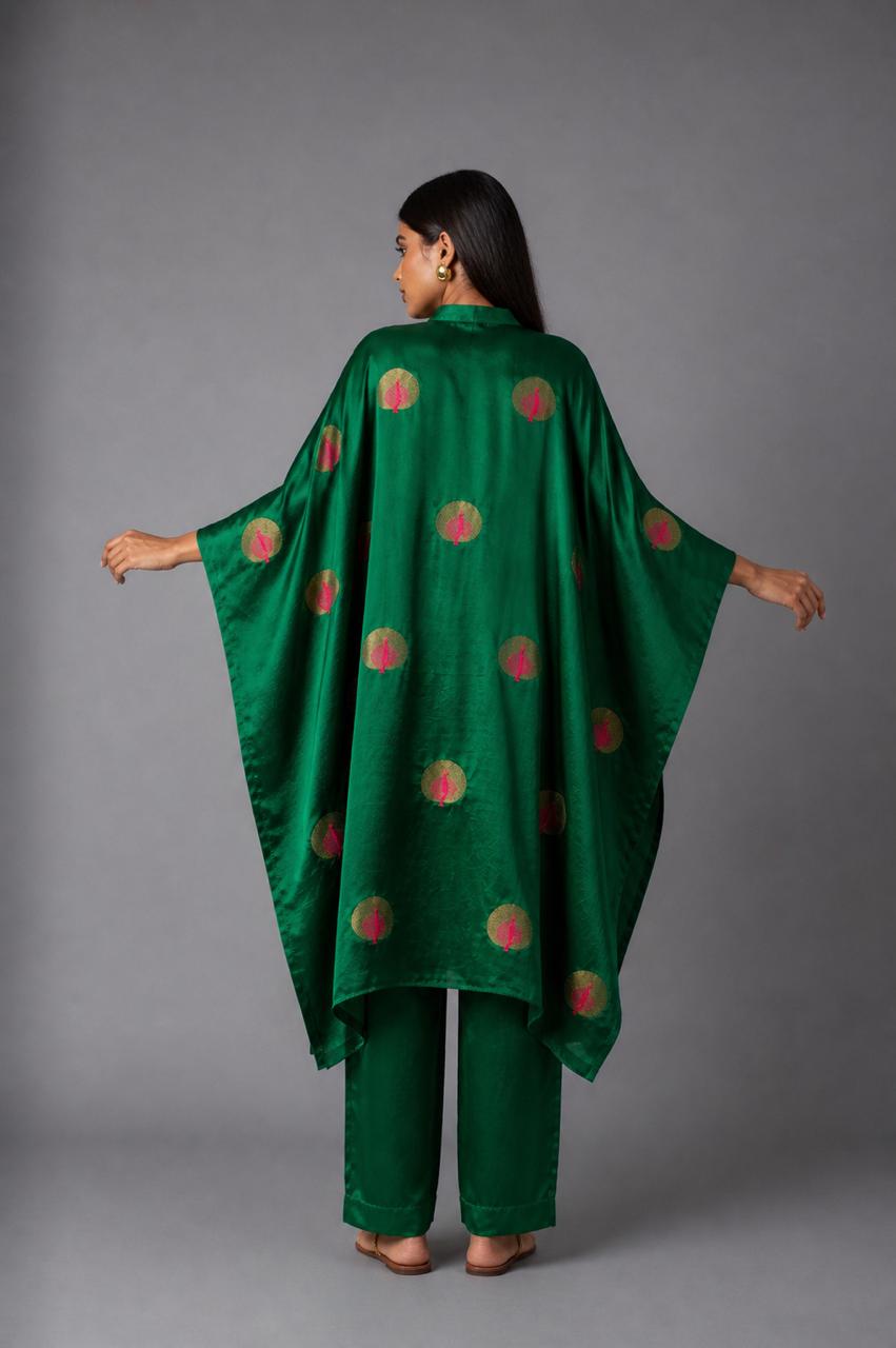 MOR KAFTAN SET ROYAL GREEN ( SET OF TWO )