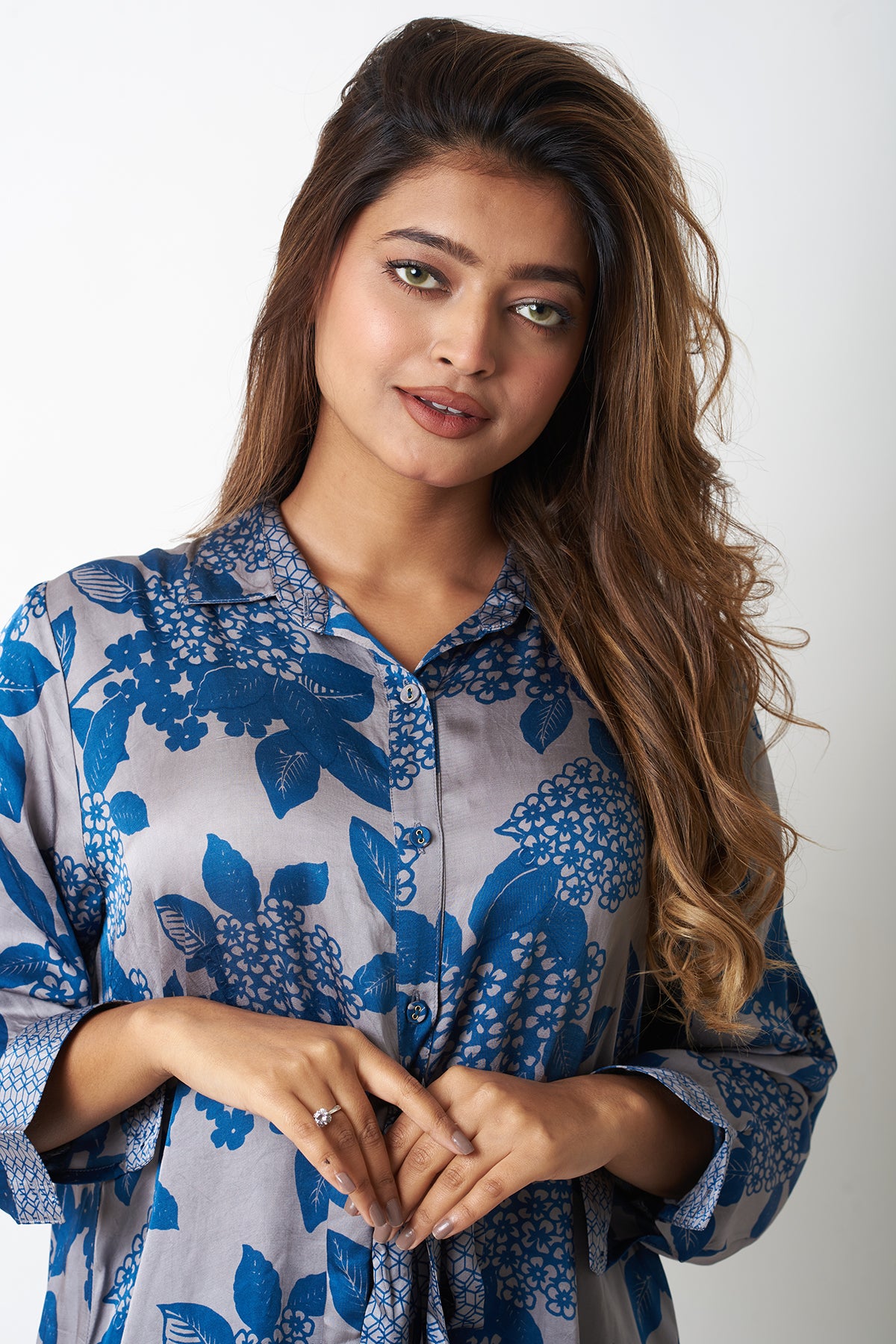 TIE UP CO-ORD SET - BLUE
