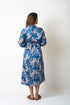 TIE UP SHIRT DRESS - BLUE