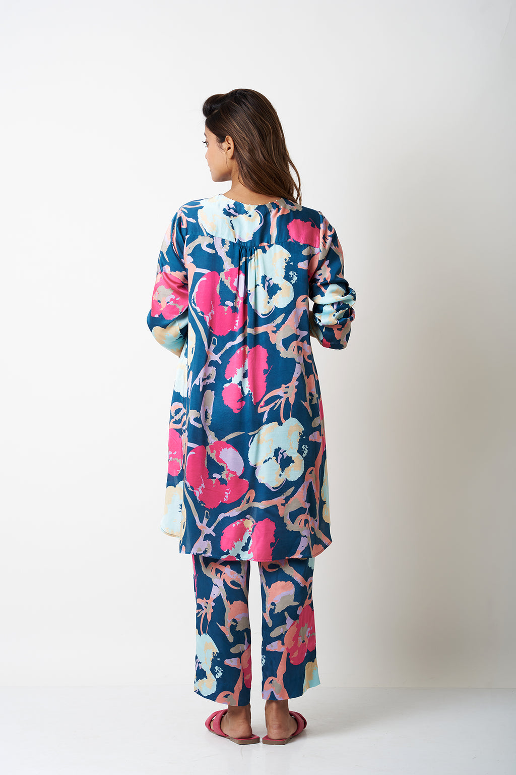 SHORT LENGTH CO-ORD SET - TEAL BLUE