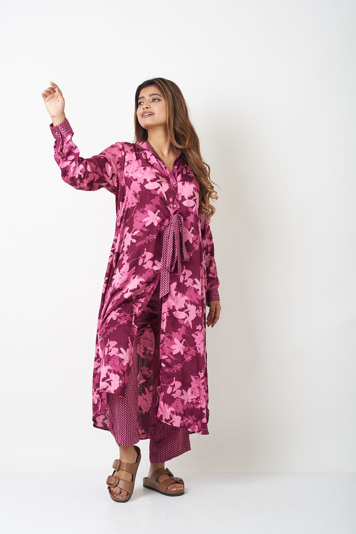 TIE UP CO-ORD SET - PURPLE