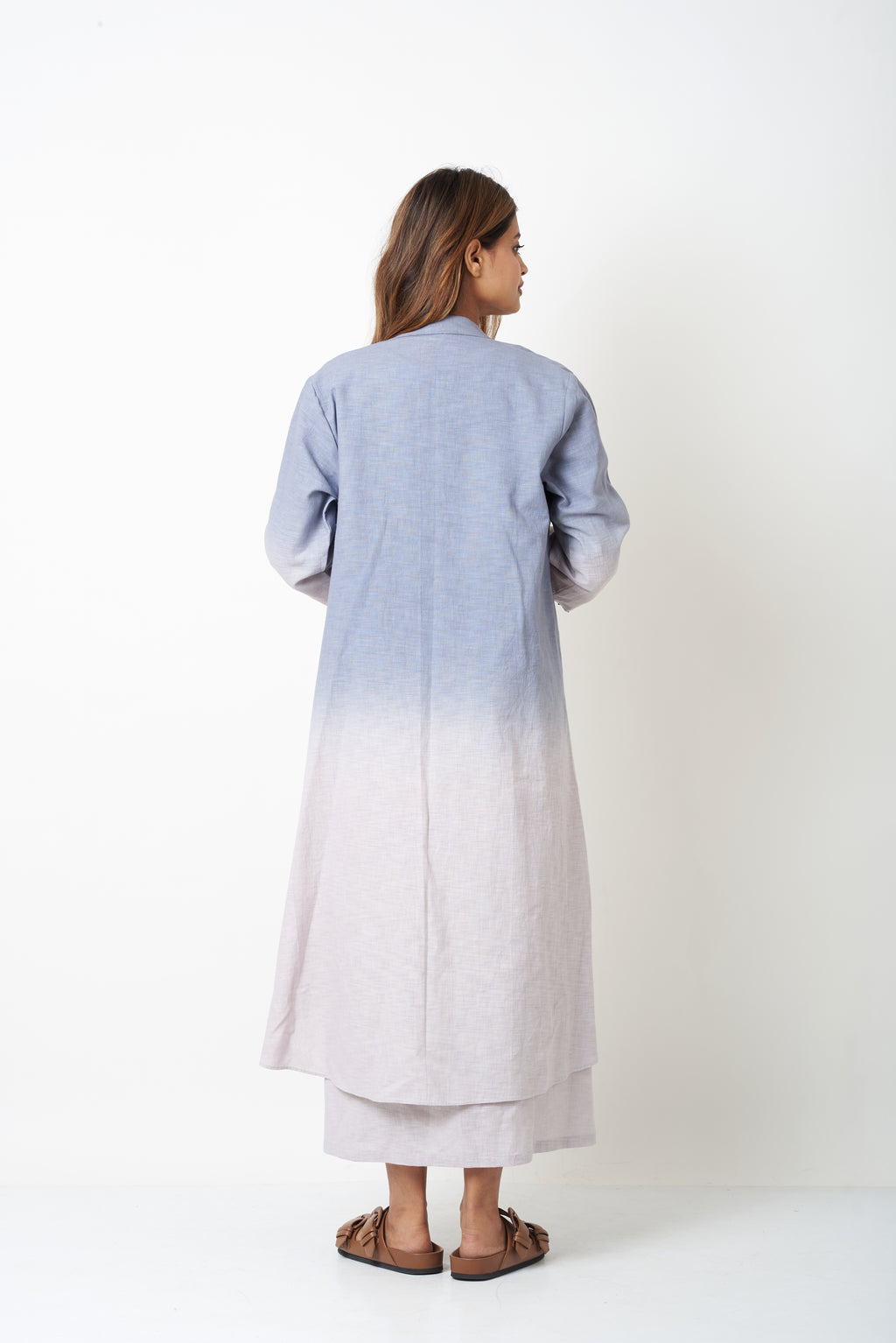 OMBRÈ LAYERED DRESS - GREY