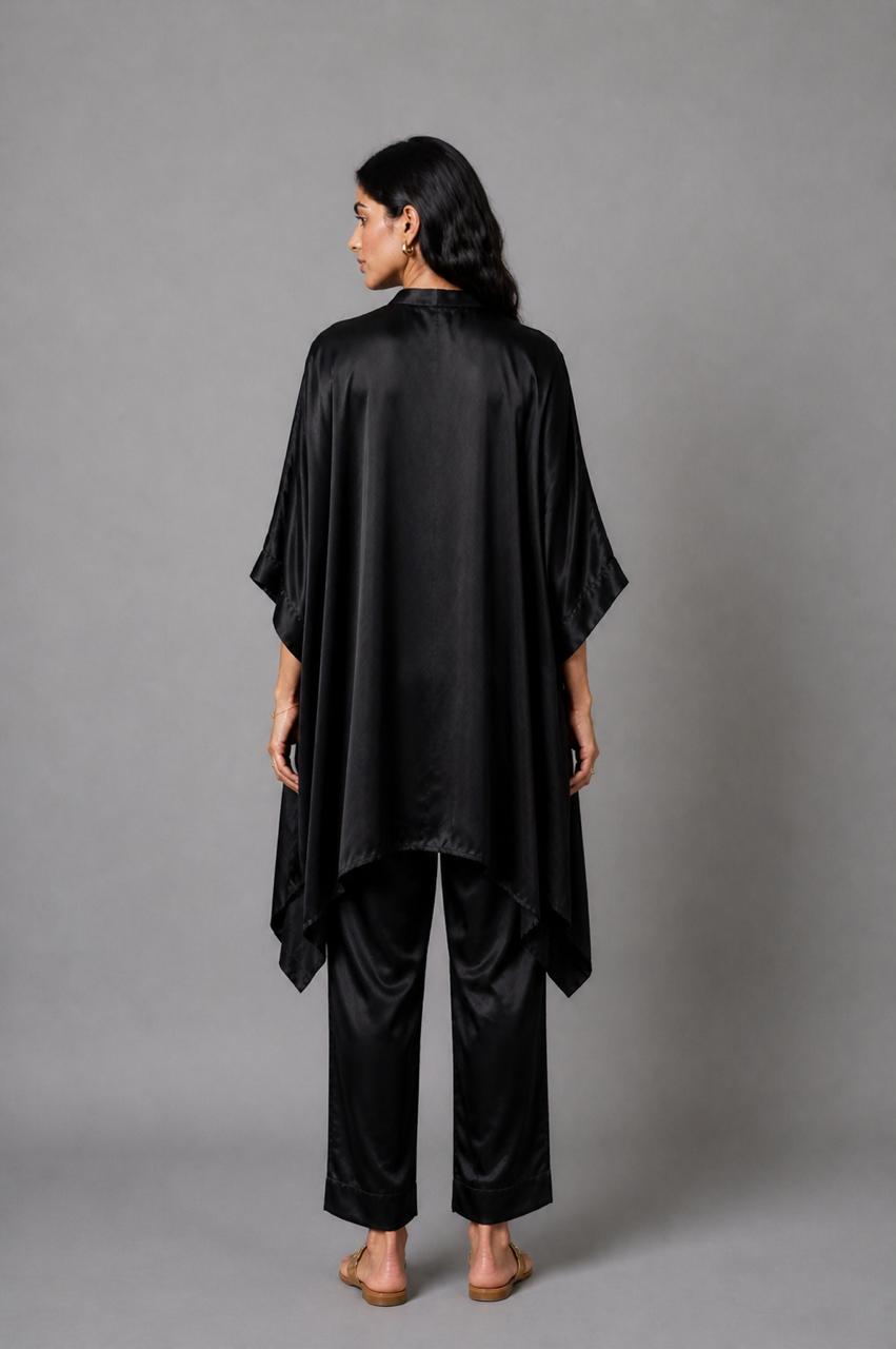 ZOHA ANTI  FIT SHIRT BLACK SET (SET OF TWO PCS)