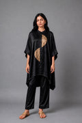 ZOHA ANTI  FIT SHIRT BLACK SET (SET OF TWO PCS)
