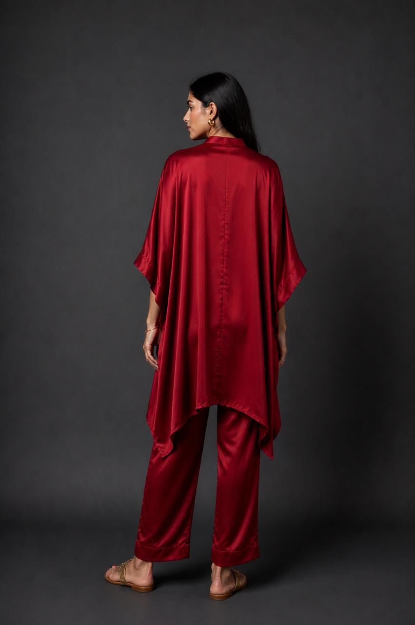 ZOHA ANTI  FIT SHIRT RED SET (SET OF TWO PCS)