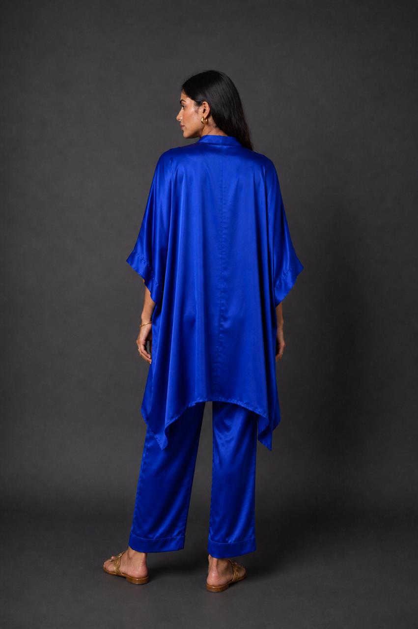 ZOHA ANTI  FIT SHIRT SET ROYAL BLUE  (SET OF TWO PCS)