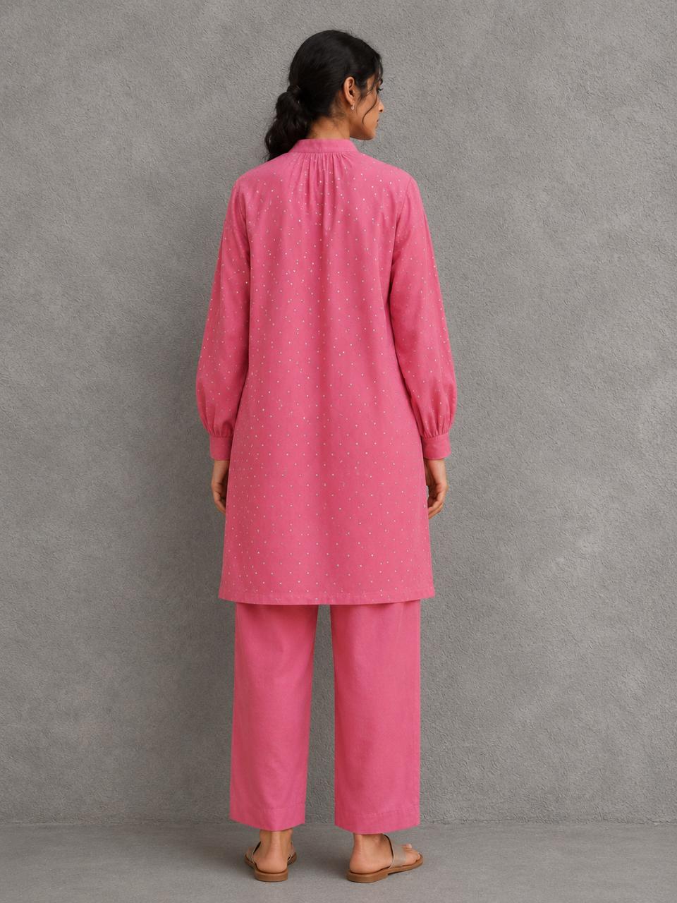 BASANT CO-ORD SET PINK (SET OF TWO PCS)