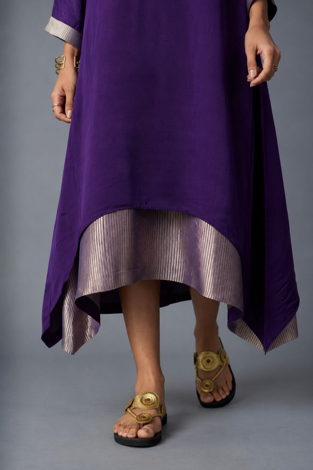 CHAMELI DRESS - PURPLE  (WITH SLEEVE)