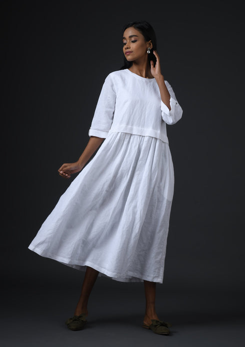 BELLA DRESS-WHITE